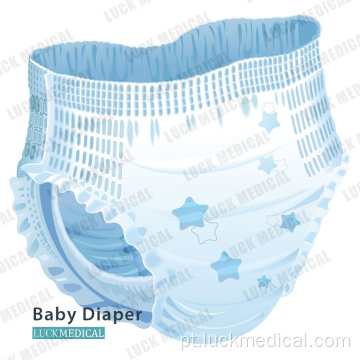 Fralda de cintura redonda de bebê descartável